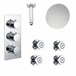 Addison Concealed Shower Valve, Fixed Shower Head & Body Jets